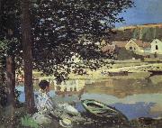Claude Monet Au Bord de l-Eau,Bennecourt Spain oil painting artist
